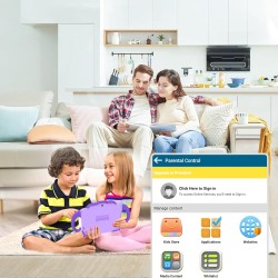 Okulaku tablette pour enfant 7 pouces android avec wifi bleutooth contrôle parental logiciel enfant pré-installé quad core 32go 