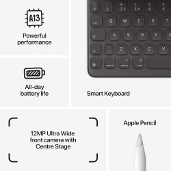 2021 Apple iPad (10,2-pouces, Wi-Fi, 256 GB) Argent (Reconditionné)