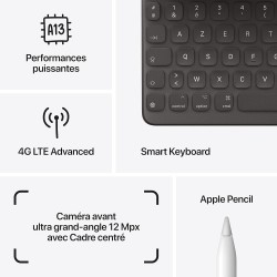 Apple 2021 iPad (10,2-Pouces, Wi-FI + Cellulaire, 256 Go) Argent (Reconditionné)