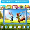 Tablette Enfants, 8 Pouces, Android, 6+10 RAM, 128Go ROM (Carte TF 256 Go), certifiée Google, Logiciel Enfant préinstallé, Wi-FI