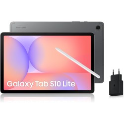 Samsung Galaxy Tab S10 Lite, 10.9", 5G, 128Go, Tablette Android, S Pen Inclus, Gris, Chargeur Secteur Rapide 25W Inclus, Version