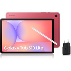 Samsung Galaxy Tab S10 Lite, 10.9", Wi-FI, 256Go, Tablette Android, S Pen Inclus, Corail, Chargeur Secteur Rapide 25W Inclus, Ve