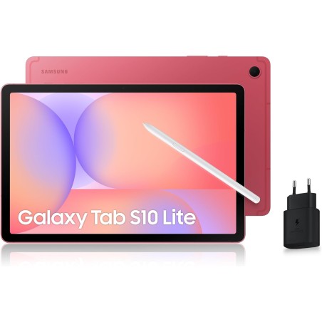 Samsung Galaxy Tab S10 Lite, 10.9", Wi-FI, 256Go, Tablette Android, S Pen Inclus, Corail, Chargeur Secteur Rapide 25W Inclus, Ve