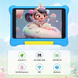 Tablette enfants 7 pouces, android tablette pour enfant 5gb ram 32gb rom (tf 128gb), avec applications éducatives et contrôle pa