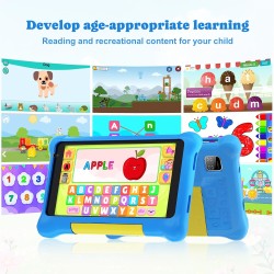 Tablette enfants 7 pouces, android tablette pour enfant 5gb ram 32gb rom (tf 128gb), avec applications éducatives et contrôle pa