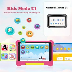 Tablette enfants 7 pouces, android tablette pour enfant 5gb ram 32gb rom (tf 128gb), avec applications éducatives et contrôle pa