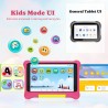 Tablette enfants 7 pouces, android tablette pour enfant 5gb ram 32gb rom (tf 128gb), avec applications éducatives et contrôle pa
