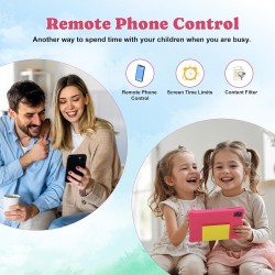 Tablette enfants 7 pouces, android tablette pour enfant 5gb ram 32gb rom (tf 128gb), avec applications éducatives et contrôle pa