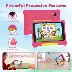 Tablette enfants 7 pouces, android tablette pour enfant 5gb ram 32gb rom (tf 128gb), avec applications éducatives et contrôle pa