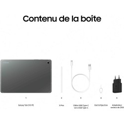 Samsung Galaxy Tab S10 FE, Tablette Android WIFI 10.9" 128 Go, S Pen inclus, Certification IP68, Gris Anthracite, Chargeur Secte