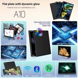 Tablette 10 Pouces Android 14 Tablettes Octa-Core Tablette, Widevine L1 10 Go + 64 Go + 1 to TF, WiFi 6 BT 5.3 Batterie 5000 mAh