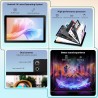 Tablette 10 Pouces Android 14 Tablettes Octa-Core Tablette, Widevine L1 10 Go + 64 Go + 1 to TF, WiFi 6 BT 5.3 Batterie 5000 mAh