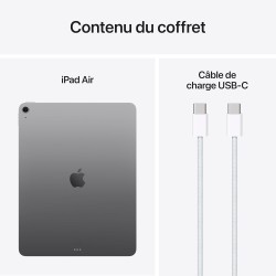 Apple iPad Air 13 Pouces avec Puce M3 : Apple Intelligence, écran Liquid Retina, 256 Go, caméras Avant/arrière 12 Mpx, Wi-FI 6E,