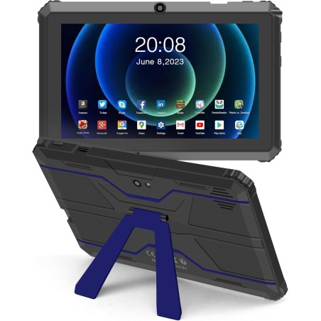 Tablette Android, Tablette 7 Pouces, avec Support, Compatible avec Une Carte TF de 256 Go, Bleu