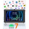 Tablette Android, Tablette 7 Pouces, avec Support, Compatible avec Une Carte TF de 256 Go, Bleu