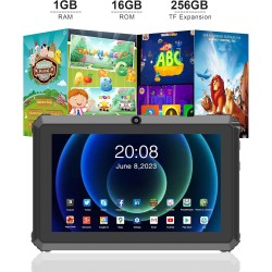 Tablette Android, Tablette 7 Pouces, avec Support, Compatible avec Une Carte TF de 256 Go, Bleu