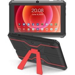 Tablette Android, Tablette 7 Pouces, avec Support, Compatible avec Une Carte TF de 256 Go, Rouge