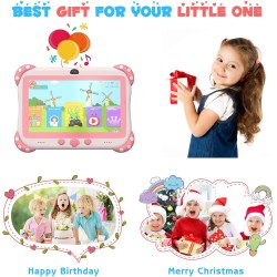 Tablette pour enfant,7 pouces android tablette enfants avec wifi,hd,bleutooth,contrôle parental, logiciel enfant pré-installé qu