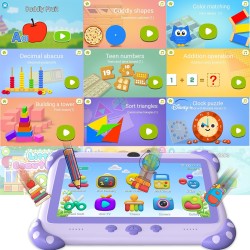 Tablette enfants 7 pouces android tablette educative pour enfant avec wifi quad core 32g rom bleutooth contrôle parental logicie