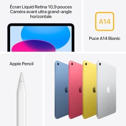 Apple iPad 10,9 Pouces (Wi-FI, 64 Go) - Argent (10e génération)