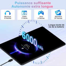 Tablette Android 15 Tablette 10 Pouces 20Go RAM + 128Go ROM(2To Extensible), Octa-Core, GMS Tablette Tactile, WiFi 6, 5G Wi-FI, 