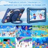 Tablette Enfant 7 Pouces Android 13,8Go RAM + 64Go ROM (Extensible 256Go),Octa-Core,5800mAh,Certifié Google (Bleu)