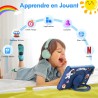 Tablette Enfant 7 Pouces Android 13,8Go RAM + 64Go ROM (Extensible 256Go),Octa-Core,5800mAh,Certifié Google (Bleu)