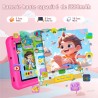 Tablette Enfants 7 Pouces,Android 13,8Go(4+4)+64Go,Octo-Core,Double Caméra,Contrôle Parental, Coque Antichoc (Rose)