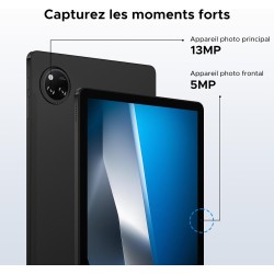 DOOGEE Tab A9+ Android 16 Tablette 11 Pouces, 20Go + 64Go (TF 2To) Unisoc T7200 8 580 mAh Gaming Tablette Wi-FI 5, 13 MP/FM/Face