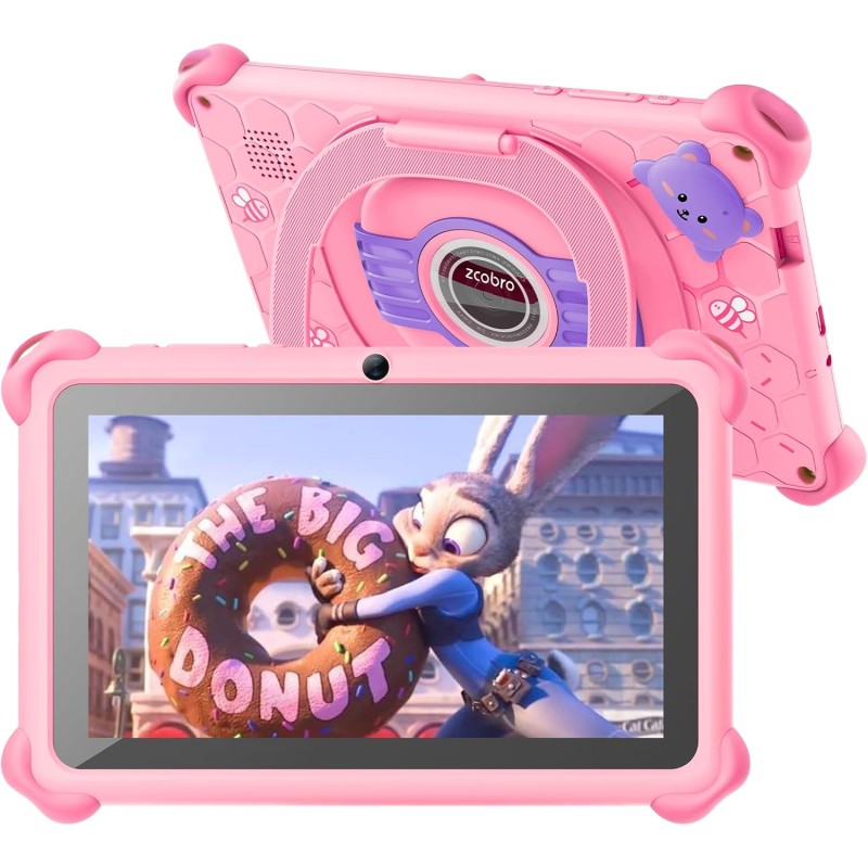 Tablette Enfants 7 Pouces Android Tablette avec GMS Certified 2 GB RAM 32GB ROM WiFi Tablette Educative pour Enfant Applications