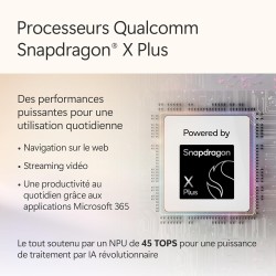 Microsoft Surface Pro | Copilot+ PC | Ecran Tactile LCD 12” | Snapdragon® X Plus | 16Go RAM | Stockage 512Go | Dernier Modèle | 