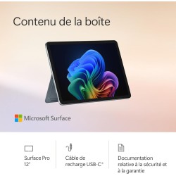 Microsoft Surface Pro | Copilot+ PC | Ecran Tactile LCD 12” | Snapdragon® X Plus | 16Go RAM | Stockage 512Go | Dernier Modèle | 