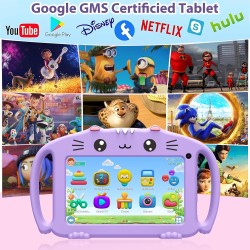 Tablette pour Enfant 7 Pouces Android Tablette Enfants avec WiFi 32Go ROM Tablet Tactile Educative Contrôle Parental Double Camé