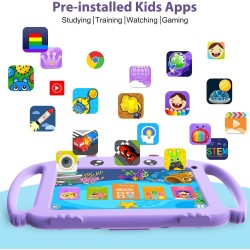 Tablette pour Enfant 7 Pouces Android Tablette Enfants avec WiFi 32Go ROM Tablet Tactile Educative Contrôle Parental Double Camé
