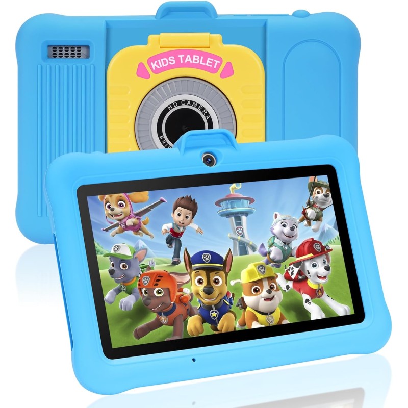 Tablette enfants 7 pouces android, ram 8 (3+5) go, rom 64 go (tf 128 go), gms certified, apps pré-installé, éducative, contrôle 
