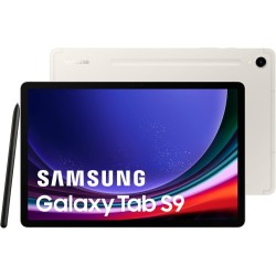 Samsung Galaxy Tab S9 Tablette avec Galaxy AI, Android, 11" 128Go de Stockage, Lecteur MicroSD, Wifi, S Pen Inclus, Crème, Exclu
