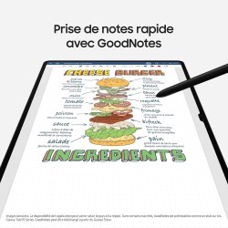 Samsung Galaxy Tab S9 Tablette avec Galaxy AI, Android, 11" 128Go de Stockage, Lecteur MicroSD, Wifi, S Pen Inclus, Crème, Exclu