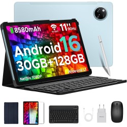 DOOGEE Tab A9 Pro+ Tablette Android 16, Tablette avec Clavier/90Hz, Batterie 8580mAh, 30GB + 128GB/TF 2TB,Tablette 11 Pouces Uni