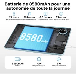 DOOGEE Tab A9 Pro+ Tablette Android 16, Tablette avec Clavier/90Hz, Batterie 8580mAh, 30GB + 128GB/TF 2TB,Tablette 11 Pouces Uni