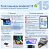 Tablette Android 15 avec 5G WiFi 10 Pouces 30Go RAM + 128Go ROM(2To Extensible), Widevine L1, Octa-Core 2.0GHz/8000mAh/8+5MP/Dou