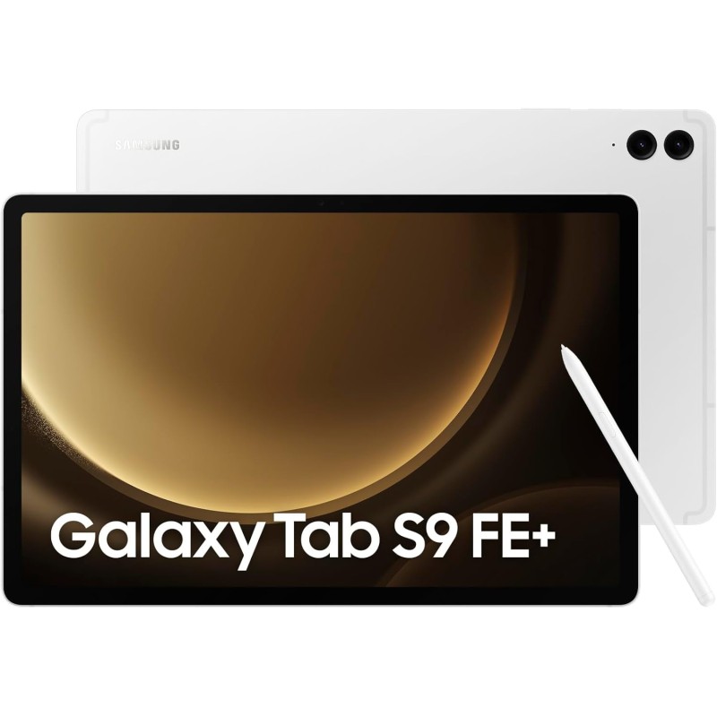 Samsung Galaxy Tab S9 FE+ Tablette, 12.4" Wifi 256Go, S Pen inclus, Batterie longue durée, Certification IP 68, Argent, Version 