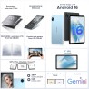 DOOGEE U11 Tablette Android 16, 11 Pouces Tablette avec Clavier, 16GB RAM+128GB ROM(2TB TF), T7200Octa-Core Tablette Tactile 90H