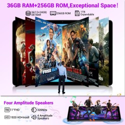 Tablette 11 Pouces Android 15 Tablette avec 4G LTE /5G WiFi,Octo-Core T615,36 Go+256 Go(2To TF),8000 mAh/2 W,16 MP+8 MP,Widevine