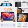 Tablette 13 Pouces Android 15 Tablette Tactile avec 4G LTE /5G WiFi,36Go+512Go/11580mAh/20W/2960x1840/Octa-Core/Face ID/TÜV/GMS/