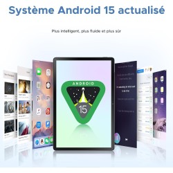 DOOGEE U11 Pro Tablette Android 15, Tablette 11 Pouces 30GB RAM+256GB ROM/TF 2TB, Batterie 8580mAh,Tablette avec Clavier Unisoc 