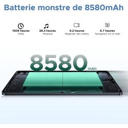 DOOGEE U11 Pro Tablette Android 16, Tablette 11 Pouces, Gemini AI 30GB RAM+256GB ROM/TF 2TB, Batterie 8580mAh, Octa-Core T7200 9