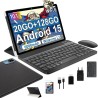 fezawio 2026 Dernier 10 Pouces Tablette Android 15 avec 5G Wi-FI 6,20 GO RAM+128 GO ROM (1To TF),Octa-Core Tablette Tactile PC,G