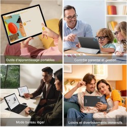 fezawio 2026 Dernier 10 Pouces Tablette Android 15 avec 5G Wi-FI 6,20 GO RAM+128 GO ROM (1To TF),Octa-Core Tablette Tactile PC,G