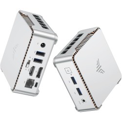 NiPoGi Essenx E2 Mini PC W-11 Pro, Ιntel Alder Lake-Ν95(jusqu'à 3,4 GHz), 16 Go DDR4 256 Go M.2 SSD Mini Ordinateur de Bureau, D