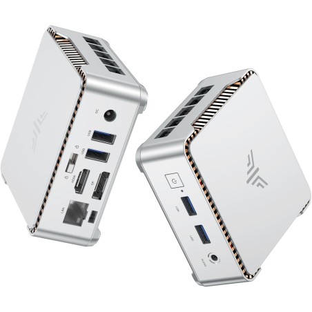 NiPoGi Essenx E2 Mini PC W-11 Pro, Ιntel Alder Lake-Ν95(jusqu'à 3,4 GHz), 16 Go DDR4 256 Go M.2 SSD Mini Ordinateur de Bureau, D